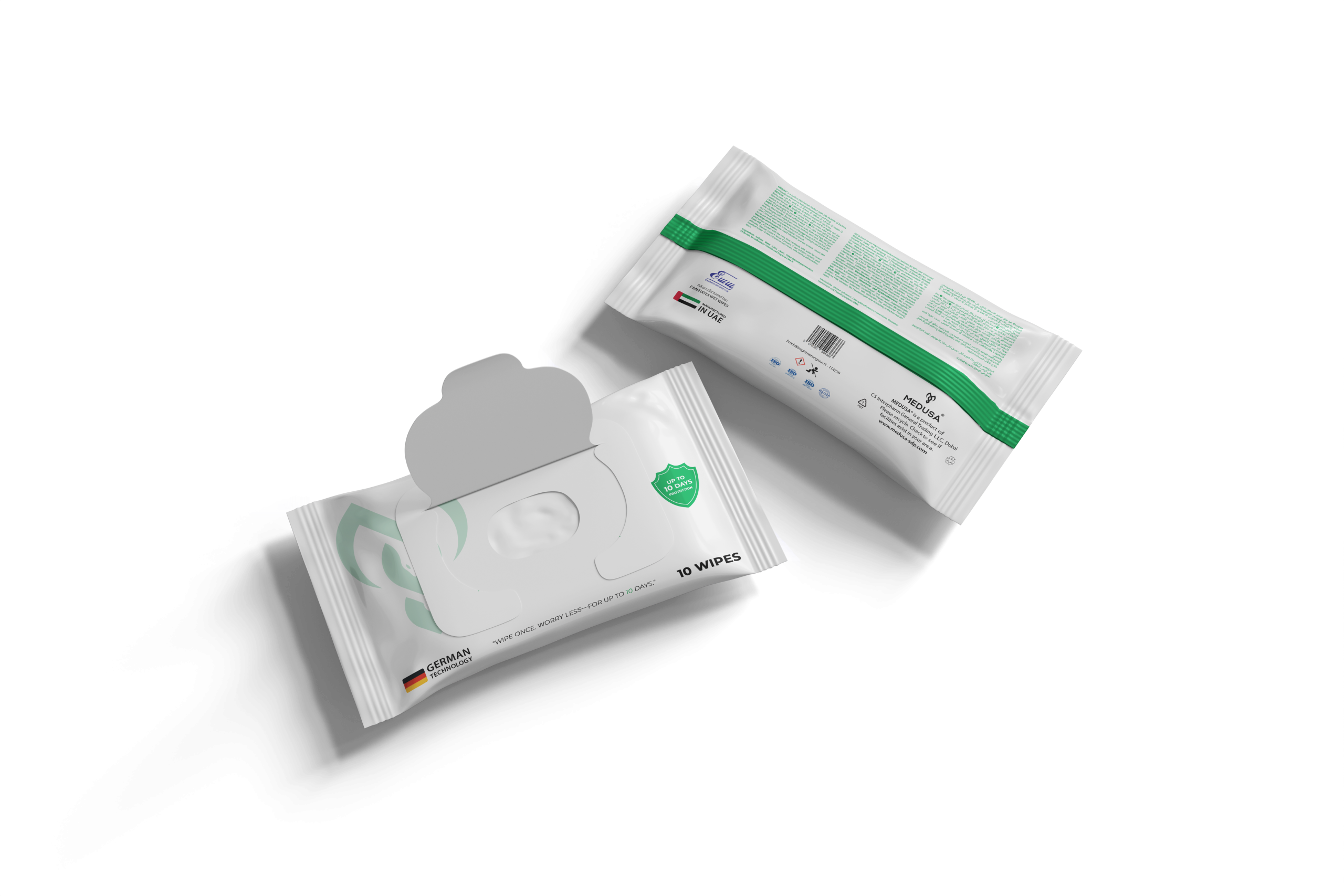 MEDUSA Wet Wipes Alcohol Free Pocket Size Pack - Image 5