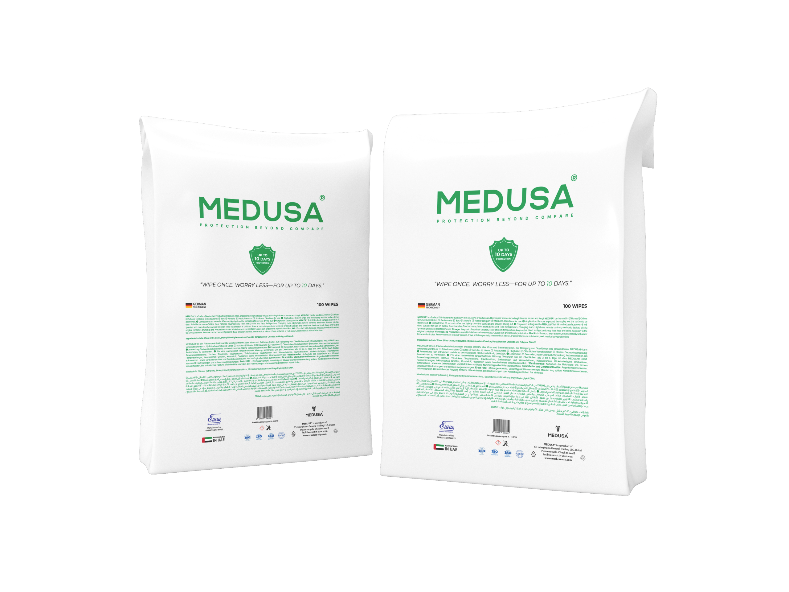 MEDUSA - Alcohol Free - Wipes Pouch 250 Refill 01