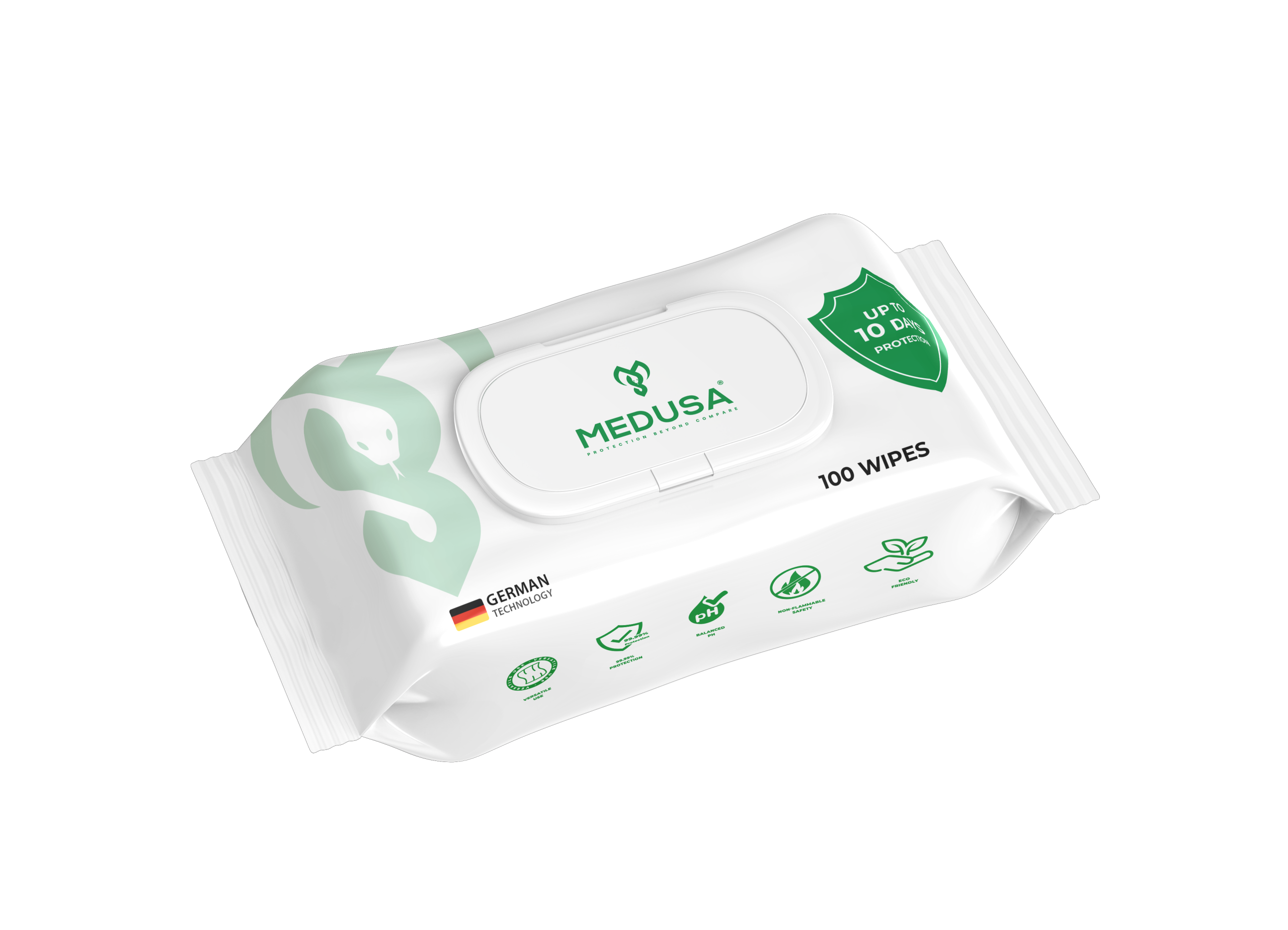 MEDUSA - Alcohol Free - Wipes Soft Pocket 100 (Front)